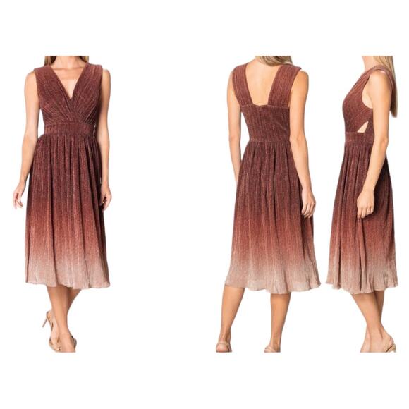 Dress the Population dress Ellery shimmer ombre midi cocktail Medium M - Picture 1 of 5